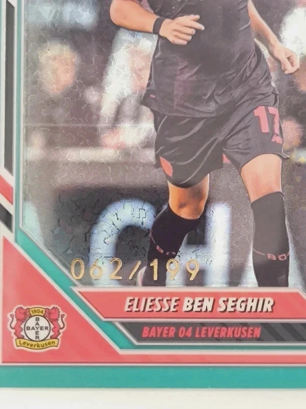 Teal Eliesse Ben Seghir 062/199 Topps Chrome Bundesliga Leverkusen Numbered 2025 – photo 2